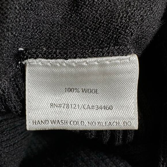 Eileen Fisher Women’s 100% Wool Open Cocoon Cardigan Black Size Small with FLAW - Picture 8 of 10